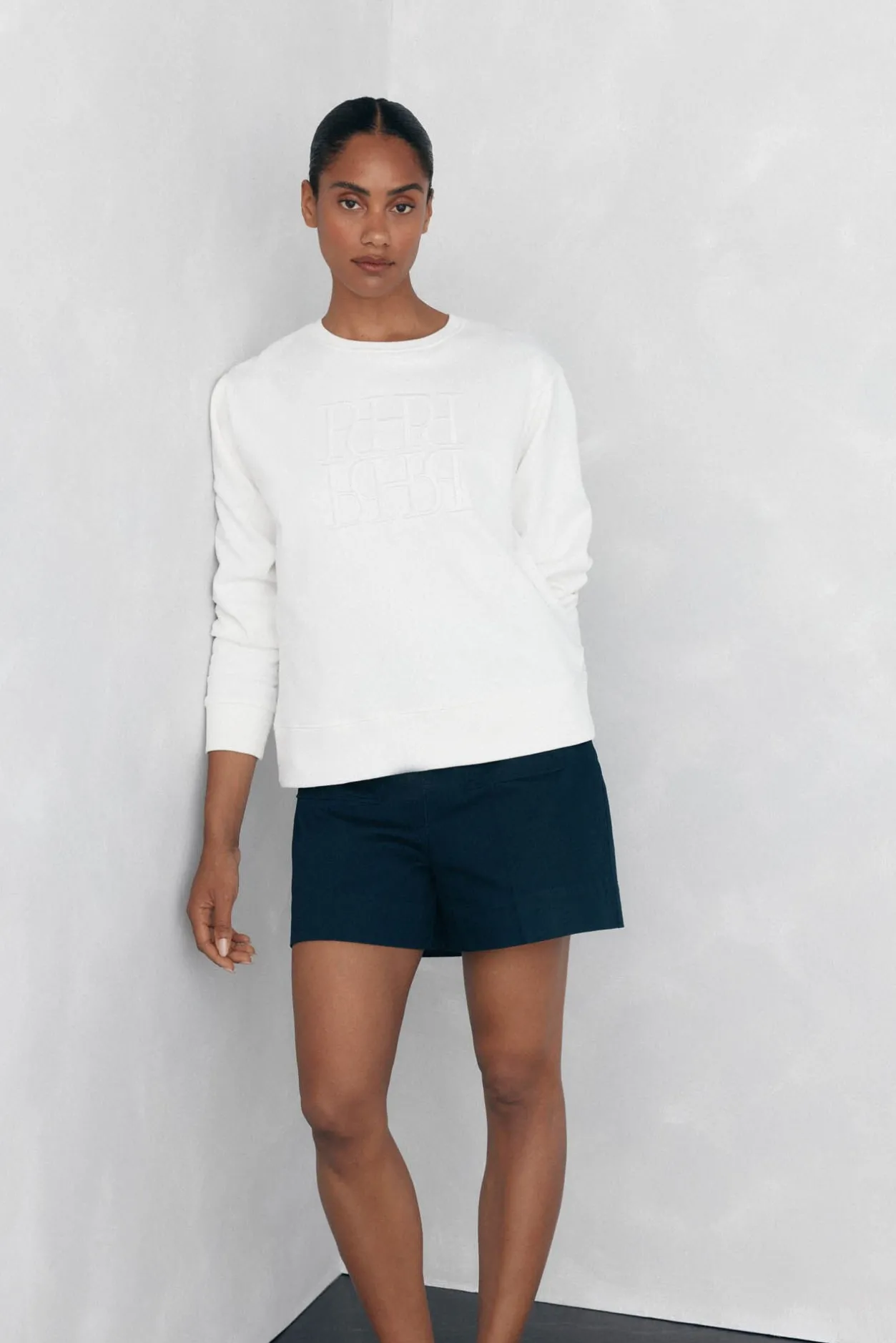 Pedro del Hierro Sudadera lisa algodón Blanco New