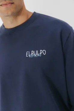 elPulpo Sudadera logo Azul marino New