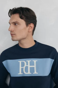 Pedro del Hierro Sudadera logo Azul Discount