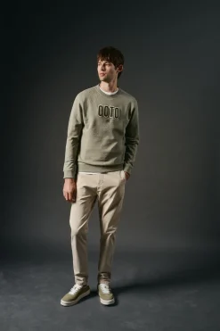 OOTO Sudadera logo bordado Kaki New