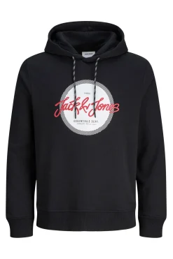 Jack & Jones Sudadera logo con capucha negro New