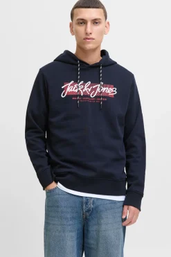 Jack & Jones Sudadera logo con capucha azul Best