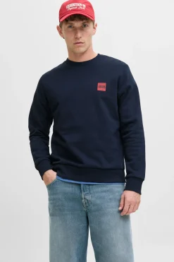 Jack & Jones Sudadera logo contraste azul Hot