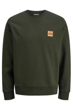 Jack & Jones Sudadera logo contraste verde Clearance