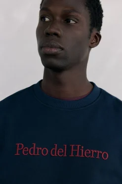 Pedro del Hierro Sudadera logo cuello caja Azul Outlet