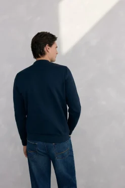 Pedro del Hierro Sudadera logo cuello caja Azul Discount