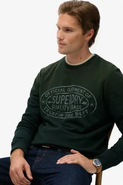 Superdry Sudadera logo estampado verde Sale