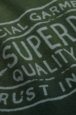 Superdry Sudadera logo estampado verde Sale