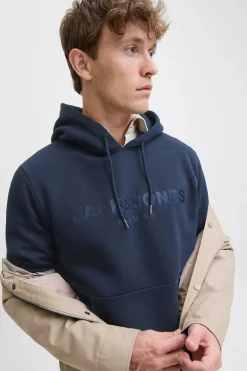 Jack & Jones Sudadera logo frontal Azul marino