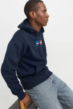 Jack & Jones Sudadera logo frontal azul Discount