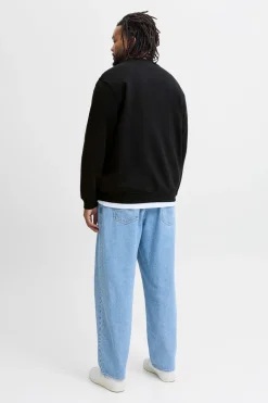 Jack & Jones PLUS Sudadera logo frontal negro Clearance