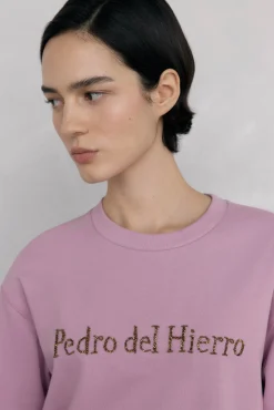 Pedro del Hierro Sudadera logo pedreria Morado Outlet