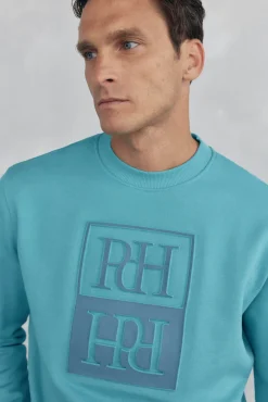 Pedro del Hierro Sudadera logo relieve Turquesa Hot