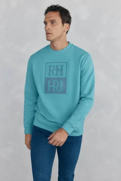 Pedro del Hierro Sudadera logo relieve Turquesa Hot