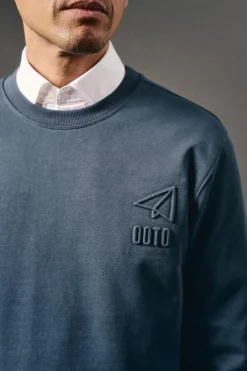 OOTO Sudadera logo relieve Azul oscuro Online