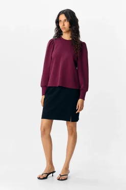 Object Sudadera manga abullonada Morado Online