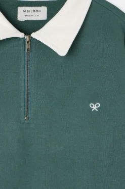 Silbon Sudadera media cremallera Verde Clearance