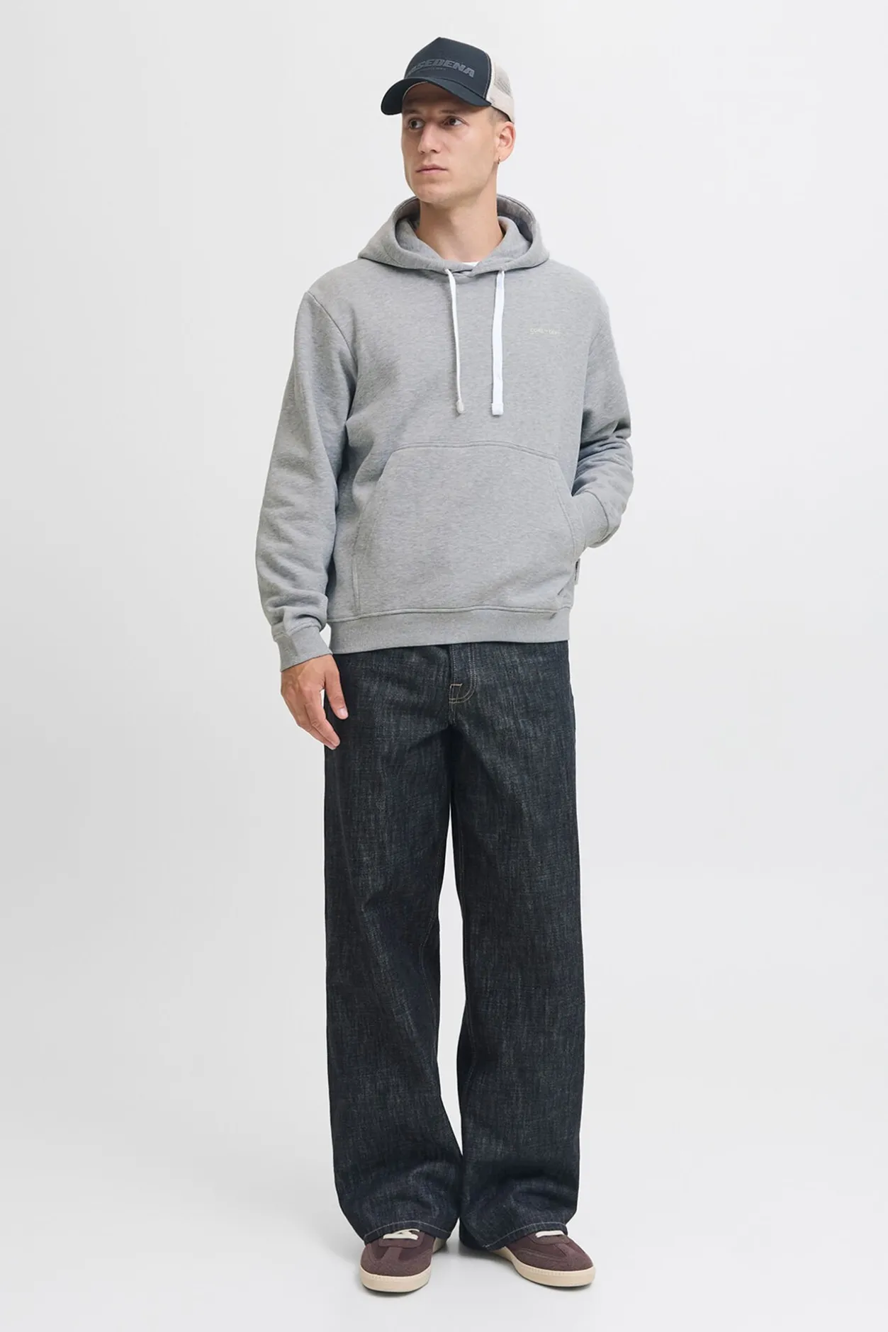 Jack & Jones Sudadera minimalista gris Best