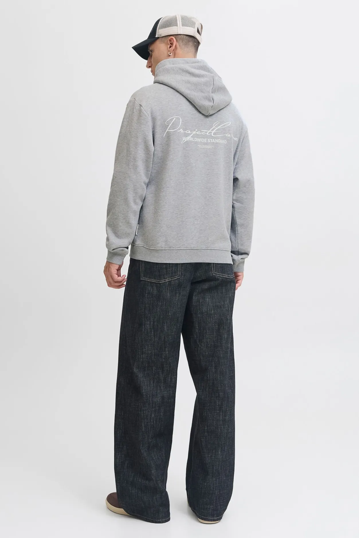Jack & Jones Sudadera minimalista gris Best