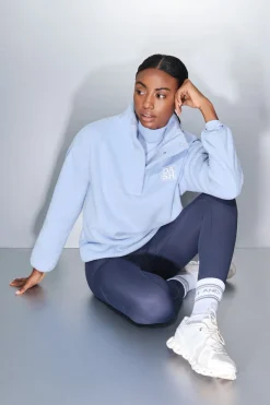 Dash and Stars Sudadera polar cremallera bebé azul Clearance