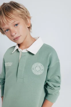 Springfield Kids Sudadera polera niño verde Hot