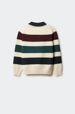 Springfield Kids Sudadera polera rayas niño blanco Discount