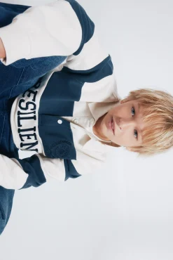 Springfield Kids Sudadera polera rayas niño blanco Clearance