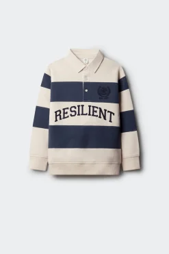 Springfield Kids Sudadera polera rayas niño blanco Clearance