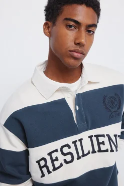 Springfield Sudadera polo cortes blanco New