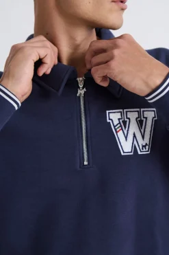 Williot Sudadera Polo Zip Azul marino Sale