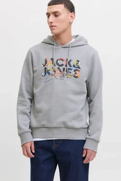Jack & Jones Sudadera regular fit estampada gris Hot