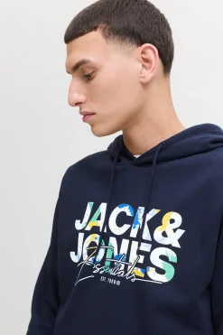 Jack & Jones Sudadera regular fit estampada azul Discount
