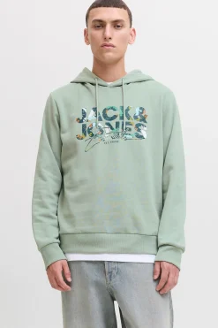 Jack & Jones Sudadera regular fit estampada verde