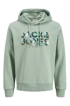 Jack & Jones Sudadera regular fit estampada verde