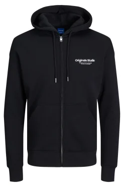 Jack & Jones Sudadera relaxed con cremallera negro Discount