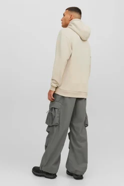 Jack & Jones Sudadera relaxed fit capucha gris Discount