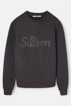 Silbon Sudadera tachas Negro Hot