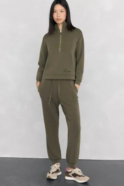 Pedro del Hierro Sudadera soft touch cuello perkins Verde