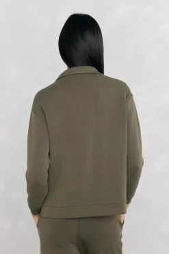 Pedro del Hierro Sudadera soft touch cuello perkins Verde