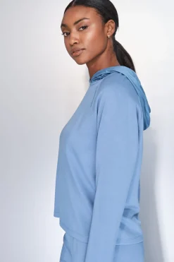 Dash and Stars Sudadera tacto suave azul Online