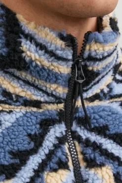 Jack & Jones Sudadera teddy azul Sale