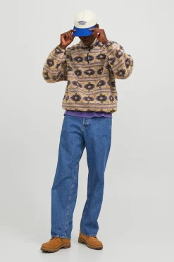 Jack & Jones Sudadera teddy gris Sale