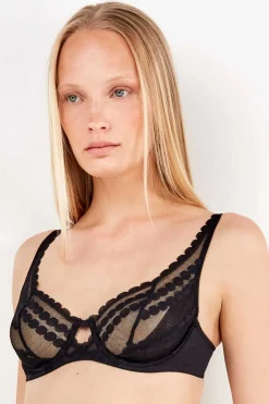 Gisela Sujetador balconette sin relleno negro Discount