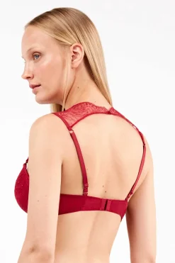 Gisela Sujetador balconette tirantes desmontables rojo