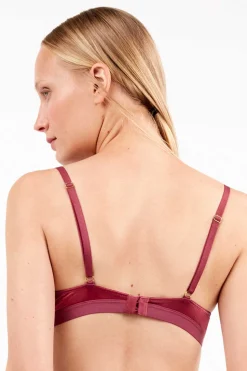 Gisela Sujetador capacidad en tejido de encaje burdeos New
