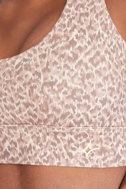 Dash and Stars Sujetador deportivo 4D STRETCH animal print blanco beige Hot