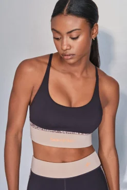 Dash and Stars Sujetador deportivo 4D STRETCH animal print negro Outlet