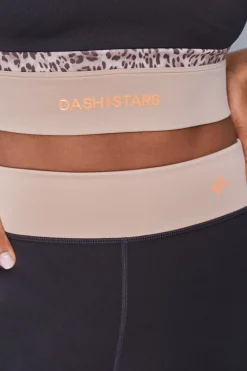 Dash and Stars Sujetador deportivo 4D STRETCH animal print negro Outlet