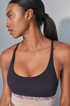 Dash and Stars Sujetador deportivo 4D STRETCH animal print negro Outlet