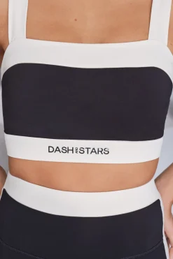 Dash and Stars Sujetador deportivo 4D Stretch bandeau blanco y negro Outlet